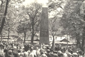 Митинг у памятника партизанам Сучана